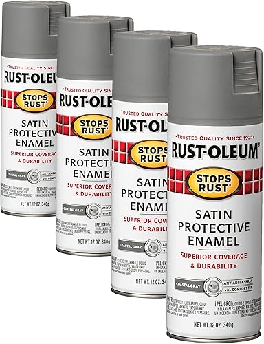 Vista 76 de Rust-Oleum - Pintura antióxido en aerosol, 12 onzas, color transparente brillante, modelo 7701830