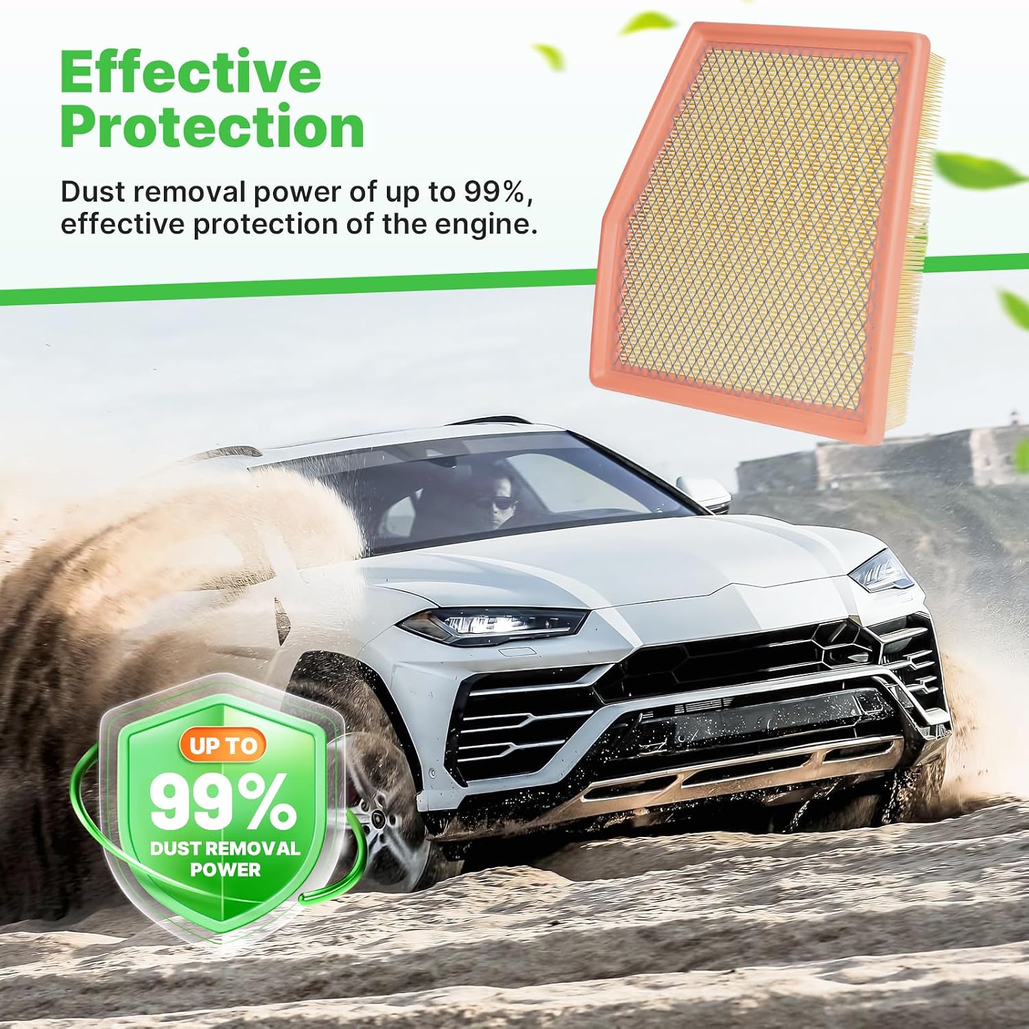 Condition photo showing New/Like New for engine+cabin air filters fit for 2021-2026 chrysler grand caravan v6 (3.6l gas), 2017-2026 pacifica v6 (3.6l flex/gas) (all not for hybird) engine filter replace accessories ca12091 68214516aa 21-24 grand caravan, 17-26 pacifica