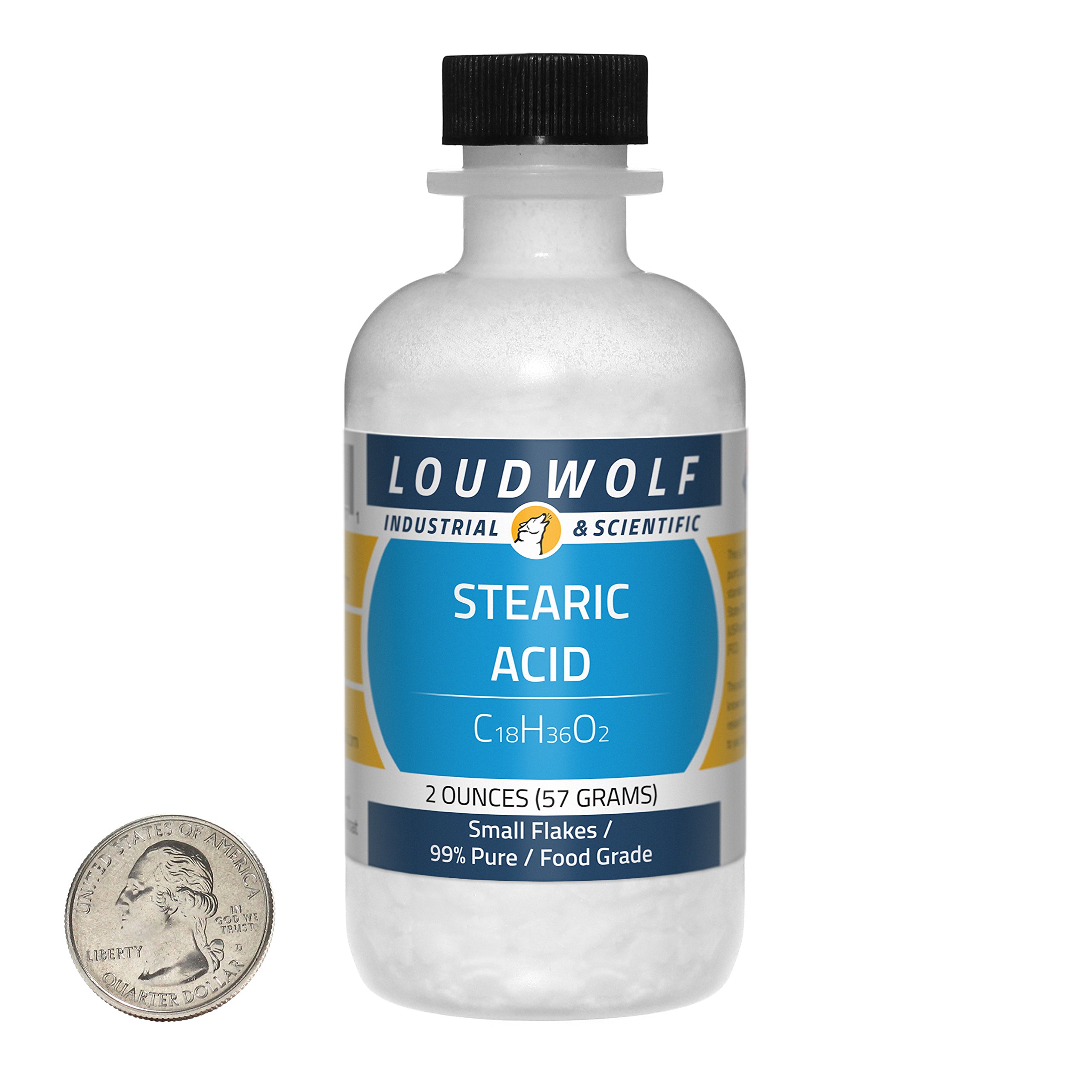 Stearic Acid/Small Flakes / 2 Ounces / 99+% Food Grade