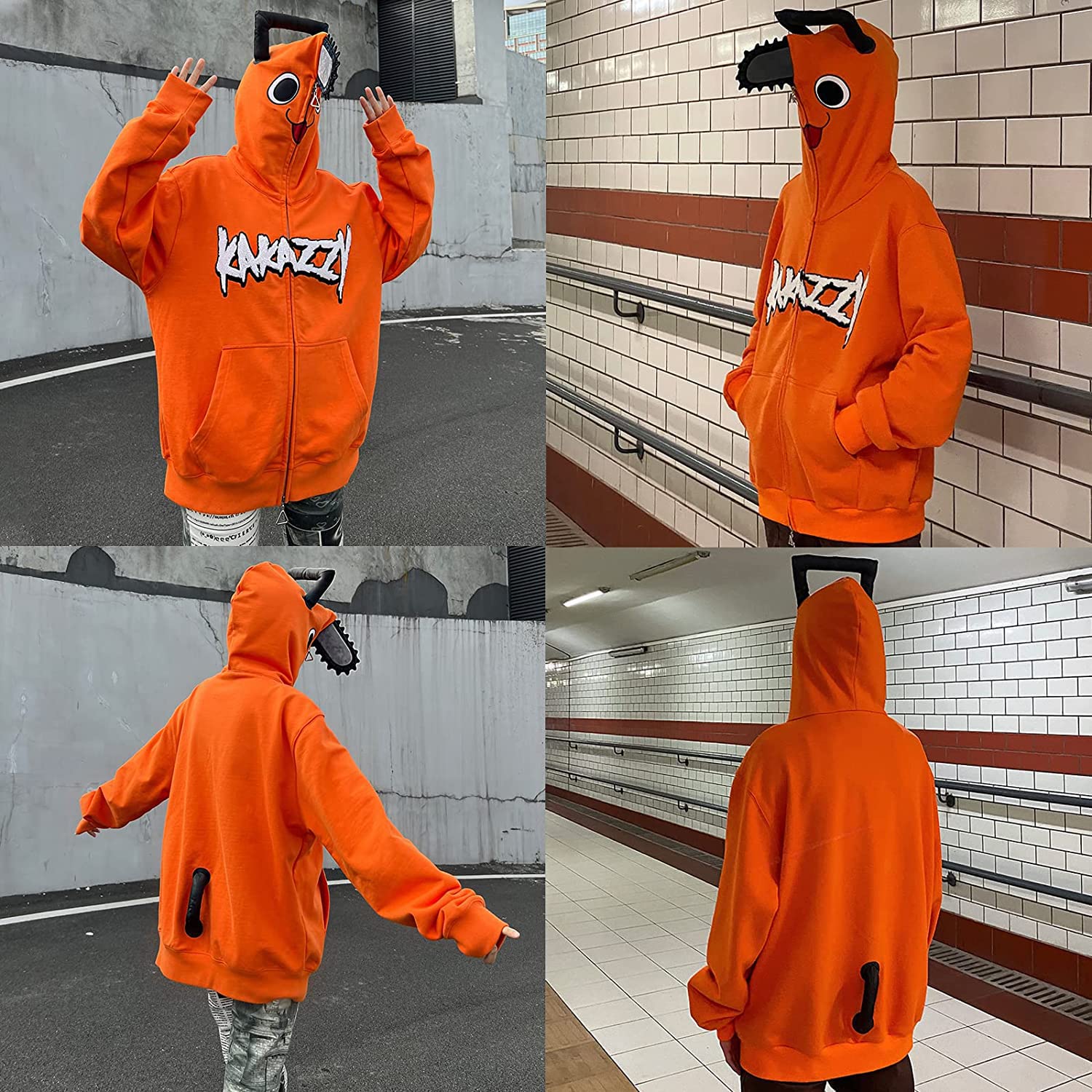 Amazon | レディース メンズ パーカー チェンソーマン周辺 デンジ