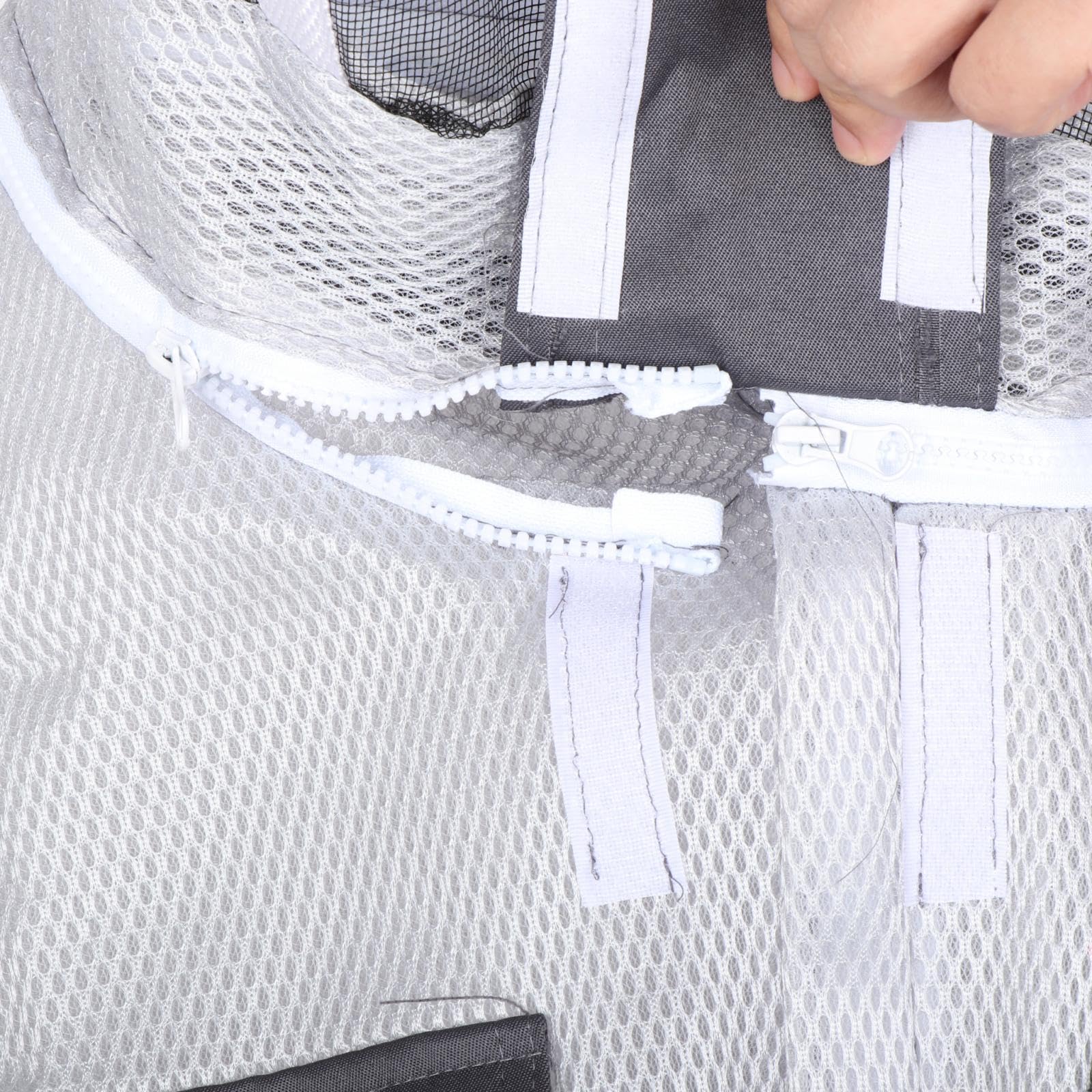 Fenteer Traje de Apicultura Ventilado para Apicultor, Ropa Protectora Gris, Traje de Apicultor Ventilado de Manga Larga, Traje de Apicultor Ventilado, XXL 176 a 185cm