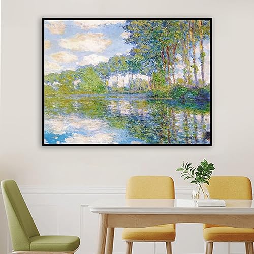 Miniatura 3 de Claude Monet - Lienzo decorativo para pared, póster de álamos sobre Epte Monet, impresiones artísticas, pintura al óleo para dormitorio, sala de