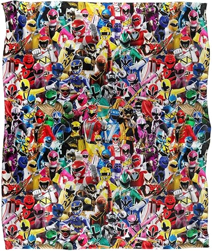 Miniatura 2 de Power Rangers Crowd of Rangers - Manta con licencia oficial de Silky Touch, súper suave, 50 x 60 pulgadas
