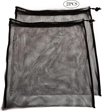 mike Mesh Equipment Bag Drawstring Storage Ditty Shoe Tennis Ball Bags Stuff Sack for Travel & Outdoor Activity CA