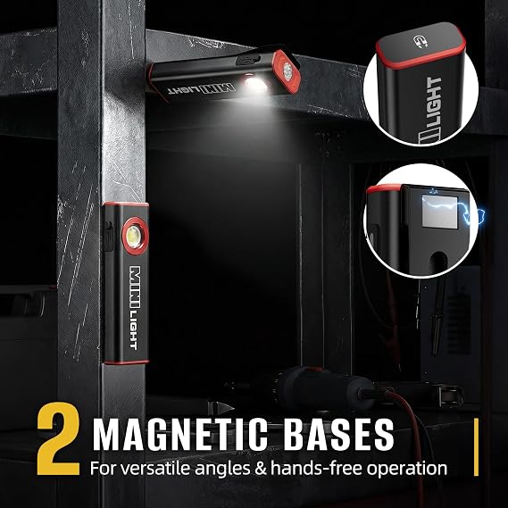 lexall Flashlight, E1 1200LM Mini Magnetic Pocket EDC Flashlight