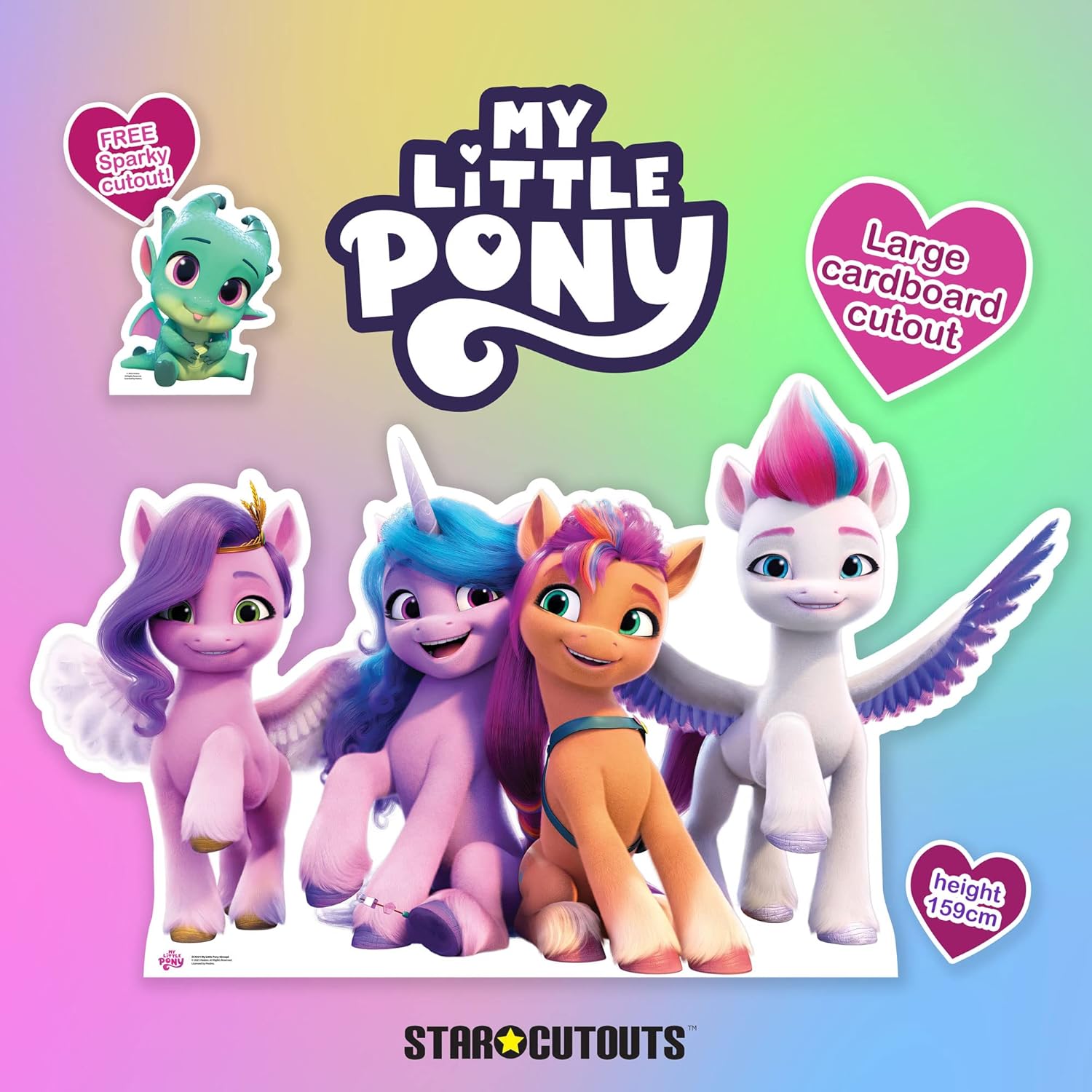 Star Cutouts SC4334 My Little Pony Group Large Cardboard Cut Out with Mini