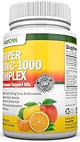 Vista 5 de Complejo de súper vitamina C – 1695 mg – 180 tabletas – Con 530 mg de bioflavonoides cítricos naturales, escaramujos, rutina, quercetina