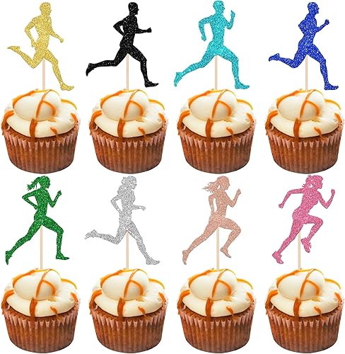 Vista 15 de Rsstarxi Paquete de 24 adornos para magdalenas, micrófono con purpurina, símbolos musicales, selecciones de cupcakes, música rock, concierto, tema