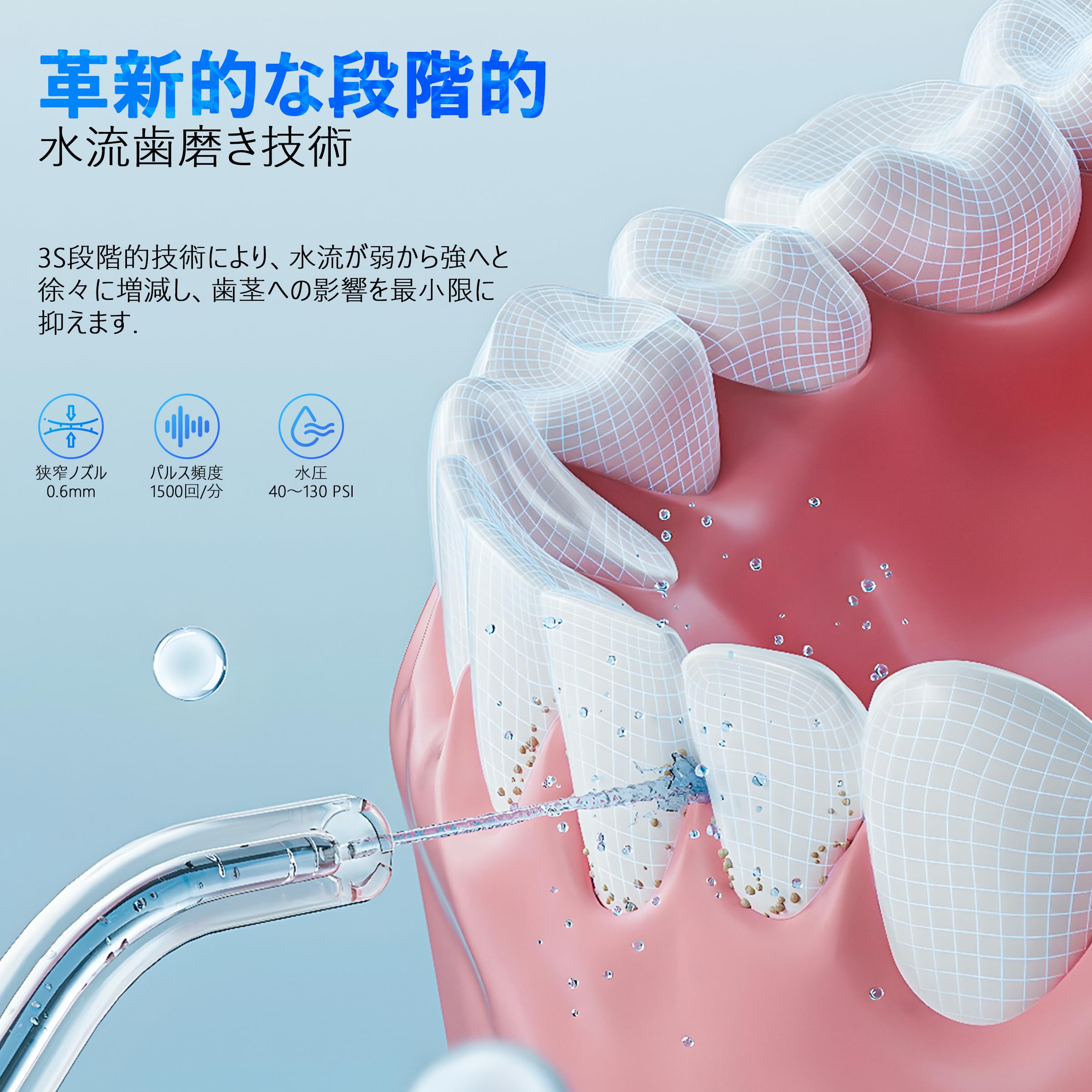 Amazon.co.jp: BYUP 口腔洗浄器 ジェットウォッシャー 12種類の水流