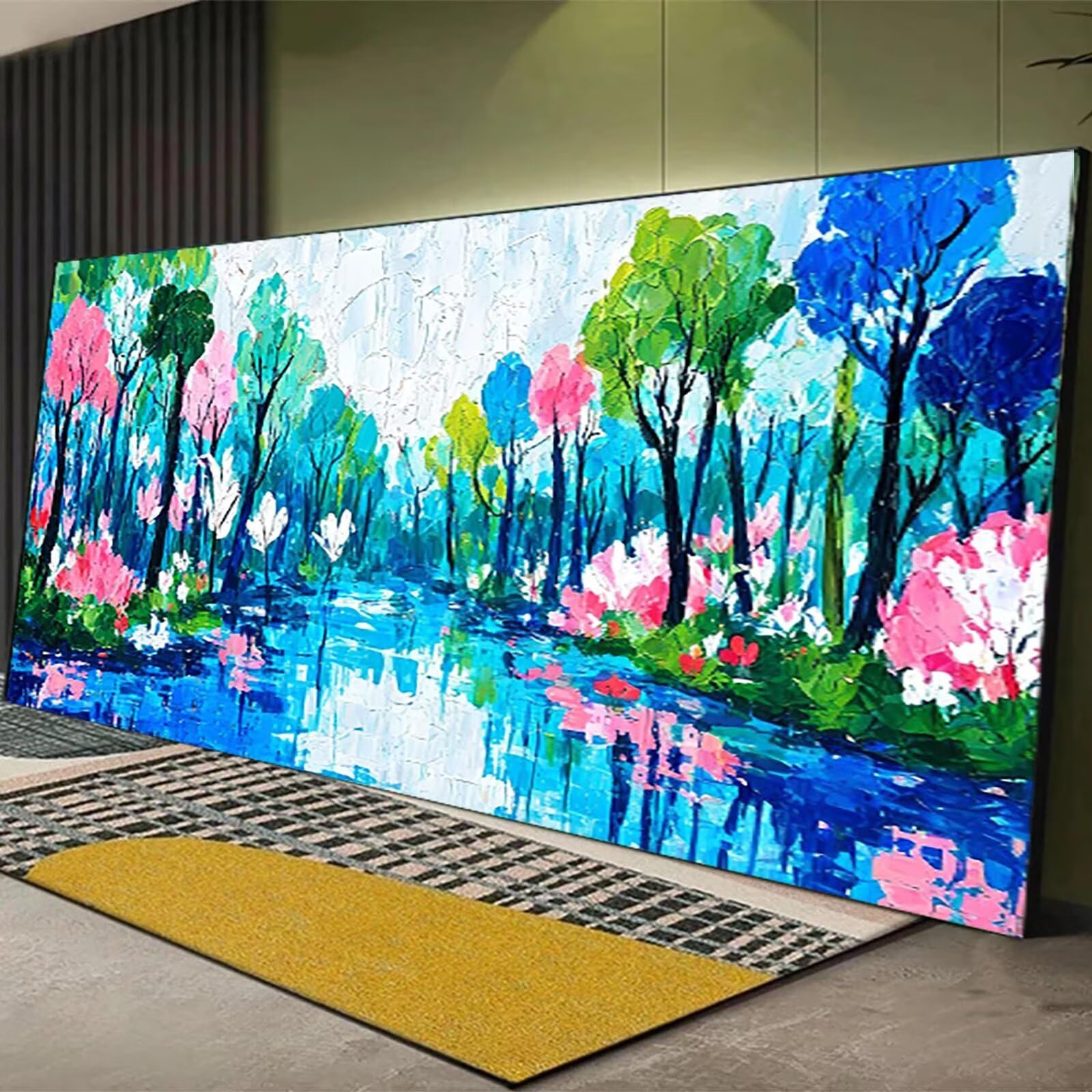 Malen nach Zahlen Kinder Landschaft, Malen Nach Zahlen Erwachsene, Geschenke für Mädchen Junge Bastelset, Malen nach Zahlen Baum | Malen nach Zahlen Ohne Rahmen, (60x120cm) Bastelset Erwachsene U-O