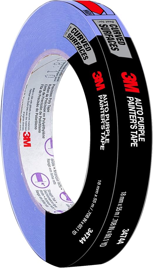 3M Auto Curved Surfaces Masking Tape, 0.7inch x 60yds