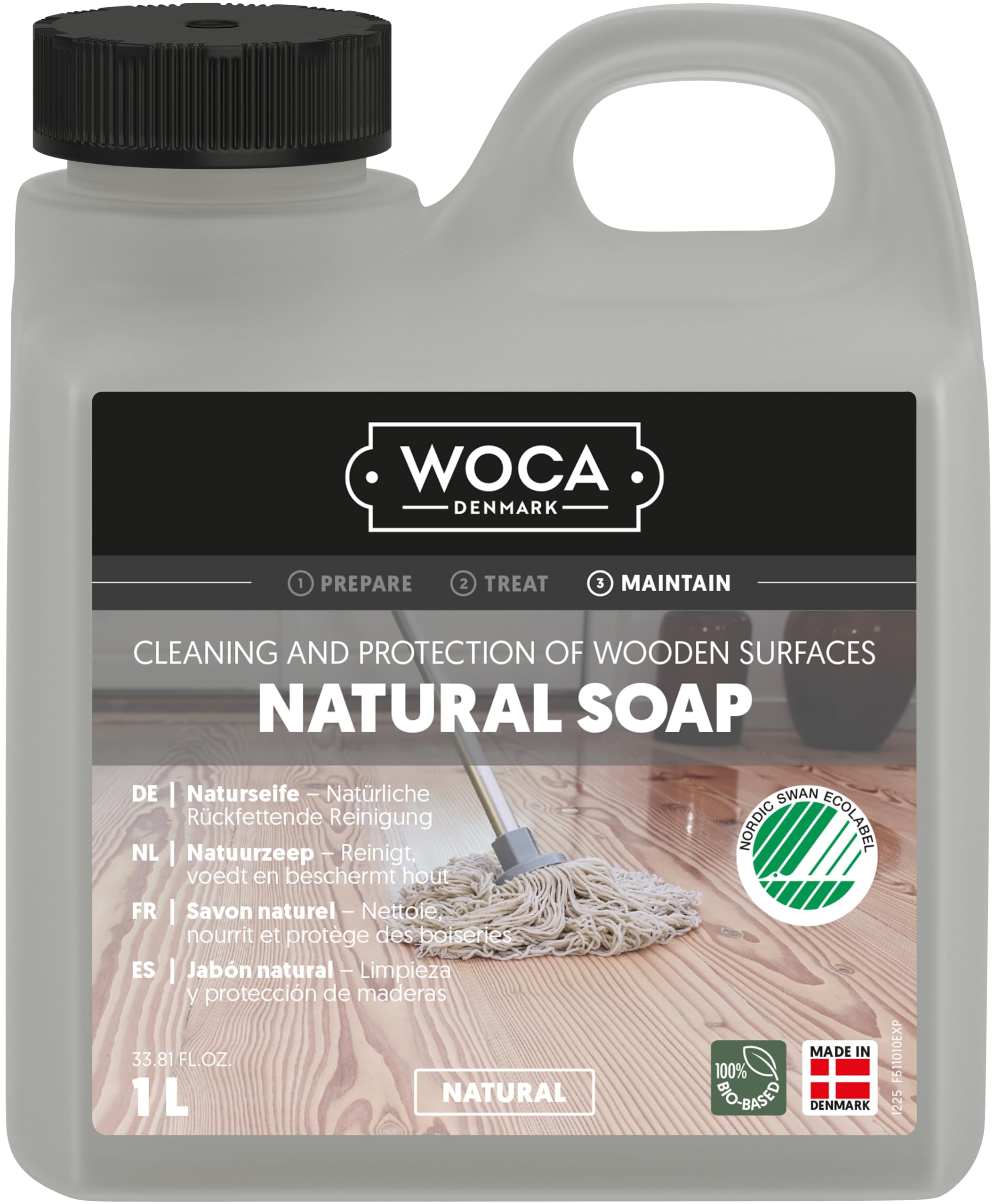 WOCA 511010A Holzbodenseife Natur 1 Liter