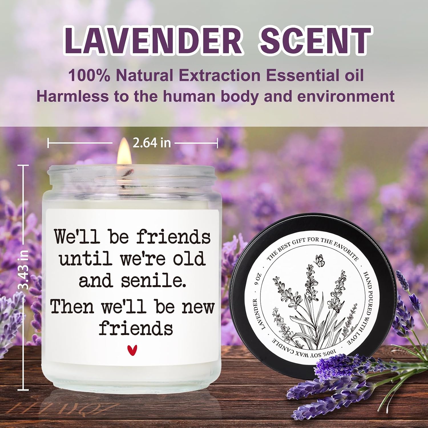 Funny Best Friend Birthday Candle Gift for Woman, We Will Be Friends Until We're Old and Senile Candle, Friendship Gifts for Women Friends Female, Funny Friendship Birthday Gifts for Friend-25 image 2