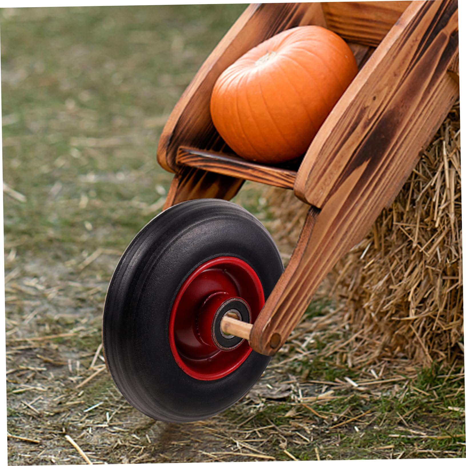 Toyvian Ersatzrad für Gartenwagen 10 Zoll Pannensicherer Vollgummireifen Handkarrenrad Langlebig und Wartungsfrei für Gartenarbeit und Transport