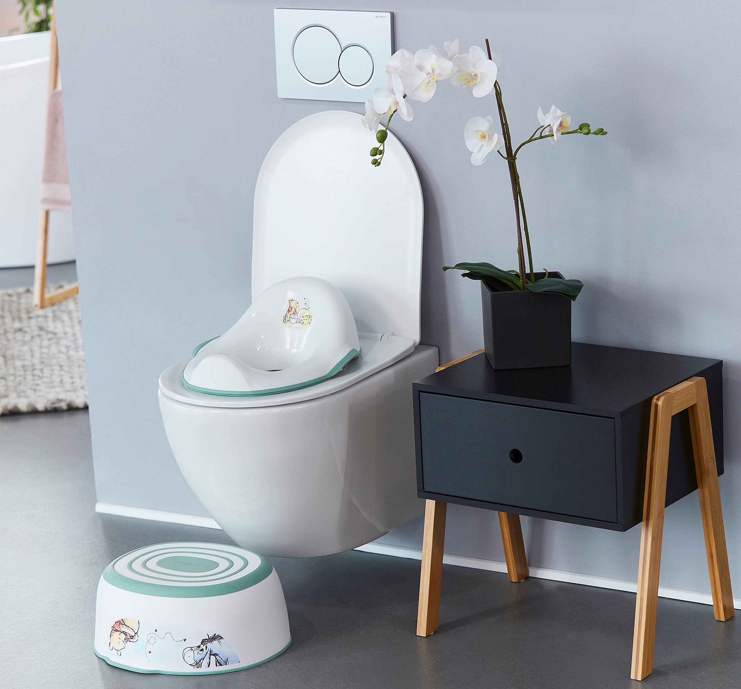 keeeper Winnie Babytopf deluxe 4in1, Töpfchen + Toilettensitz + Hocker + Feuchttuchspender, Ab ca. 18 Monate bis ca. 4 Jahre, Kasimir, Weiß