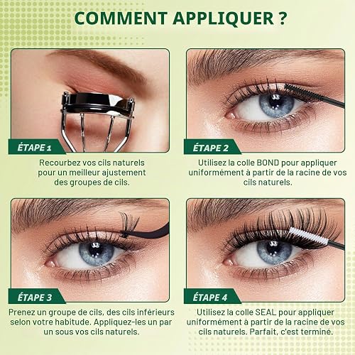 KEYYOU Kit d'extension de cils DIY - Kit d'extension de cils individuel - 7