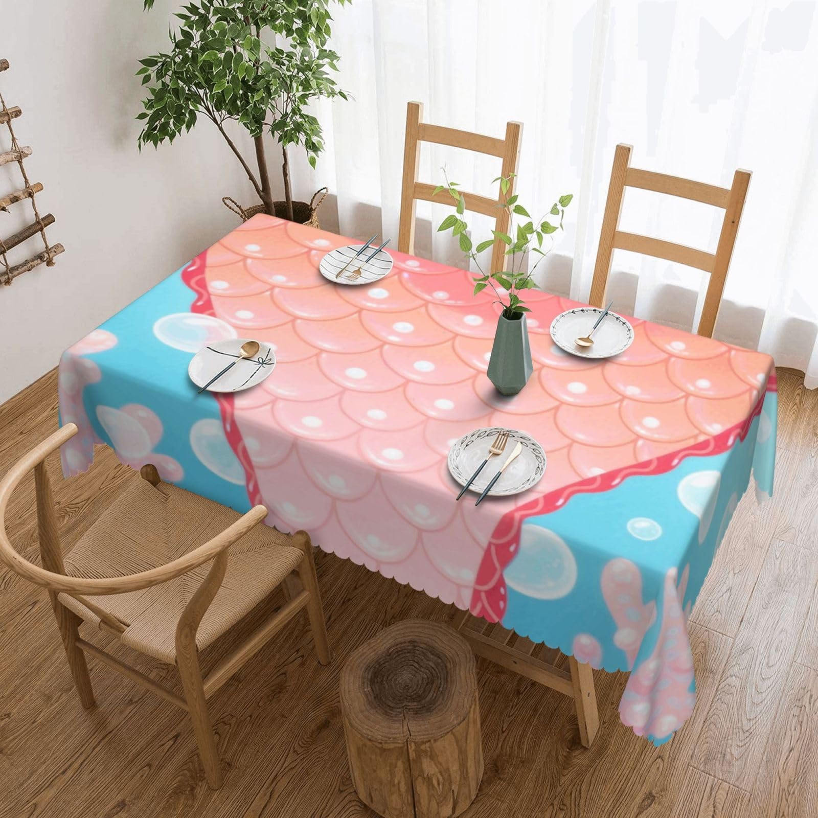 FekiLoot Rectangle Tablecloth 54 X 72 Inch, Classic Stain ‎Resistant Table Cloth Reusable Washable Table Cover Snake Tabletop Decor for Kitchen Dining Party Indoor Outdoor Use