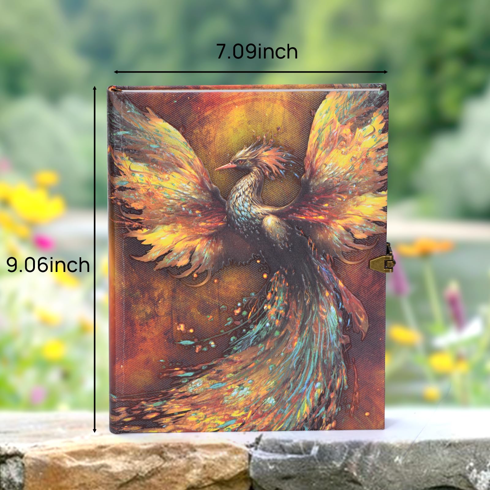 Phoenix Myth wytłaczany album do scrapbookingu, 124-stronicowy album fotograficzny w stylu retro, album pamiątkowy, książka przygodowa dla par, rocznic, ślubów i prezentów walentynkowych (Phoenix Luck