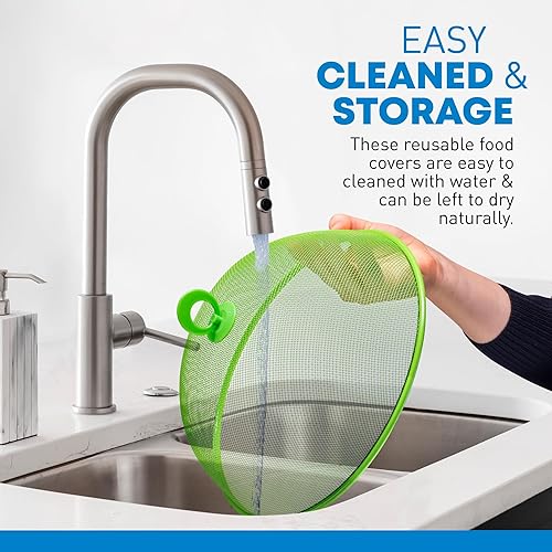 Miniatura 9 de Paraguas de campaña con pantalla de malla metálica 1075 pulgadas reutilizables para picnic al aire libre red de cubierta de alimentos mantiene fuera