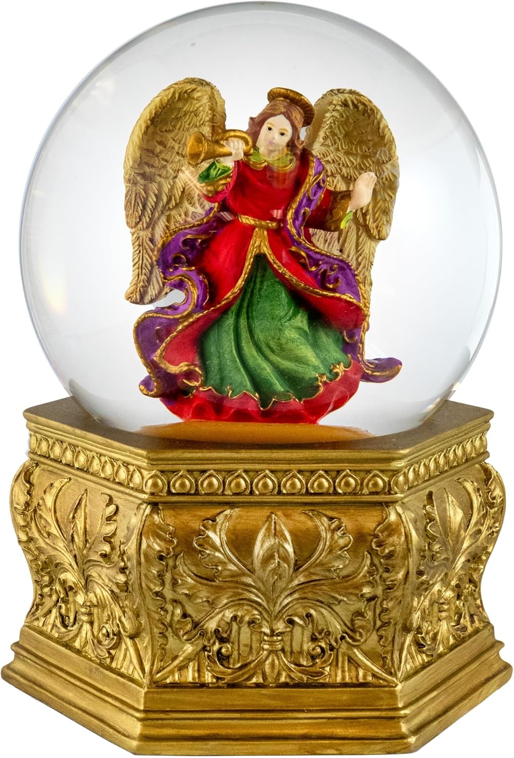 Golden Opulence Angel Water Globe by The San Francisco Music Box