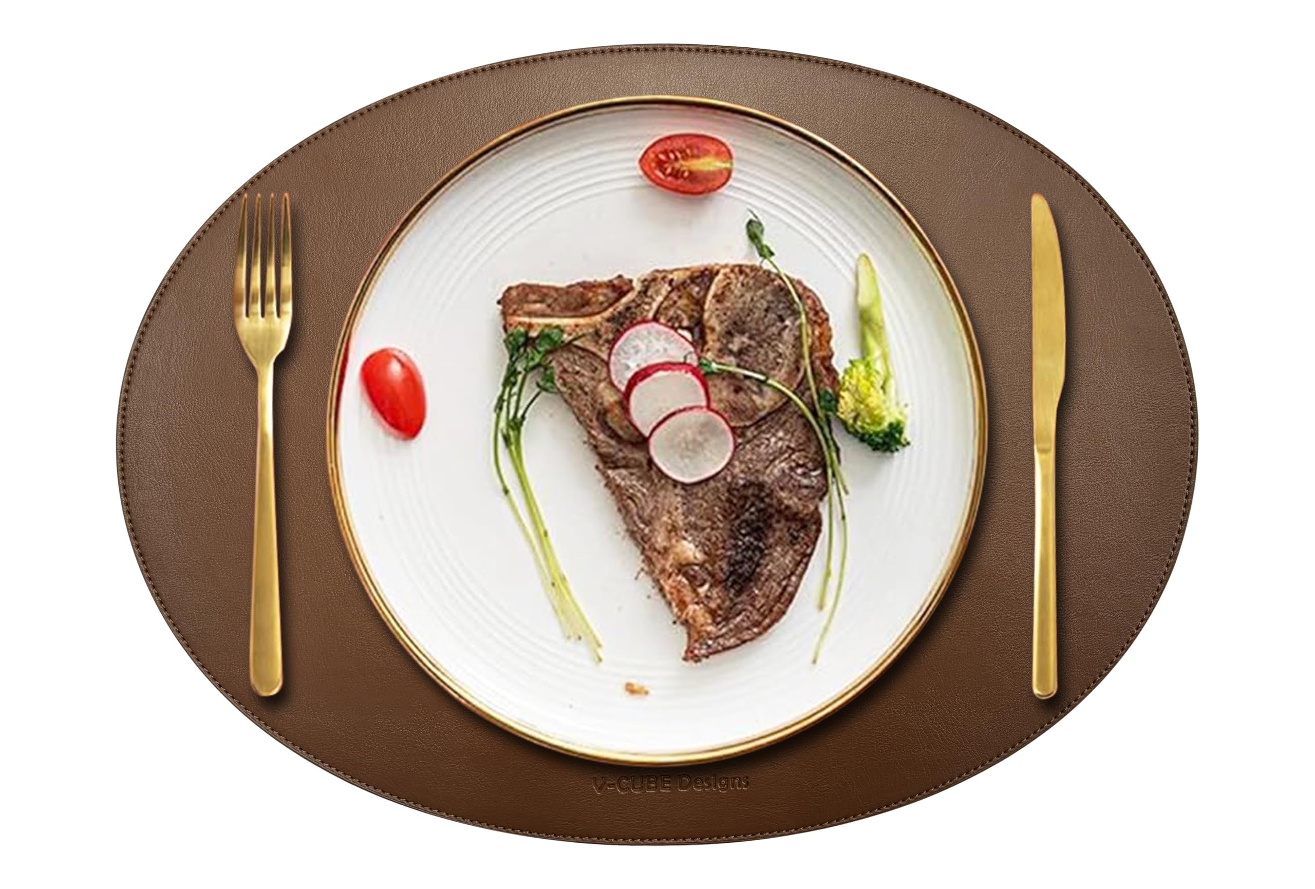 Vegan Leather Placemats - Set of 6 -5 Vegan Leather Placemats - Set of 6 -5