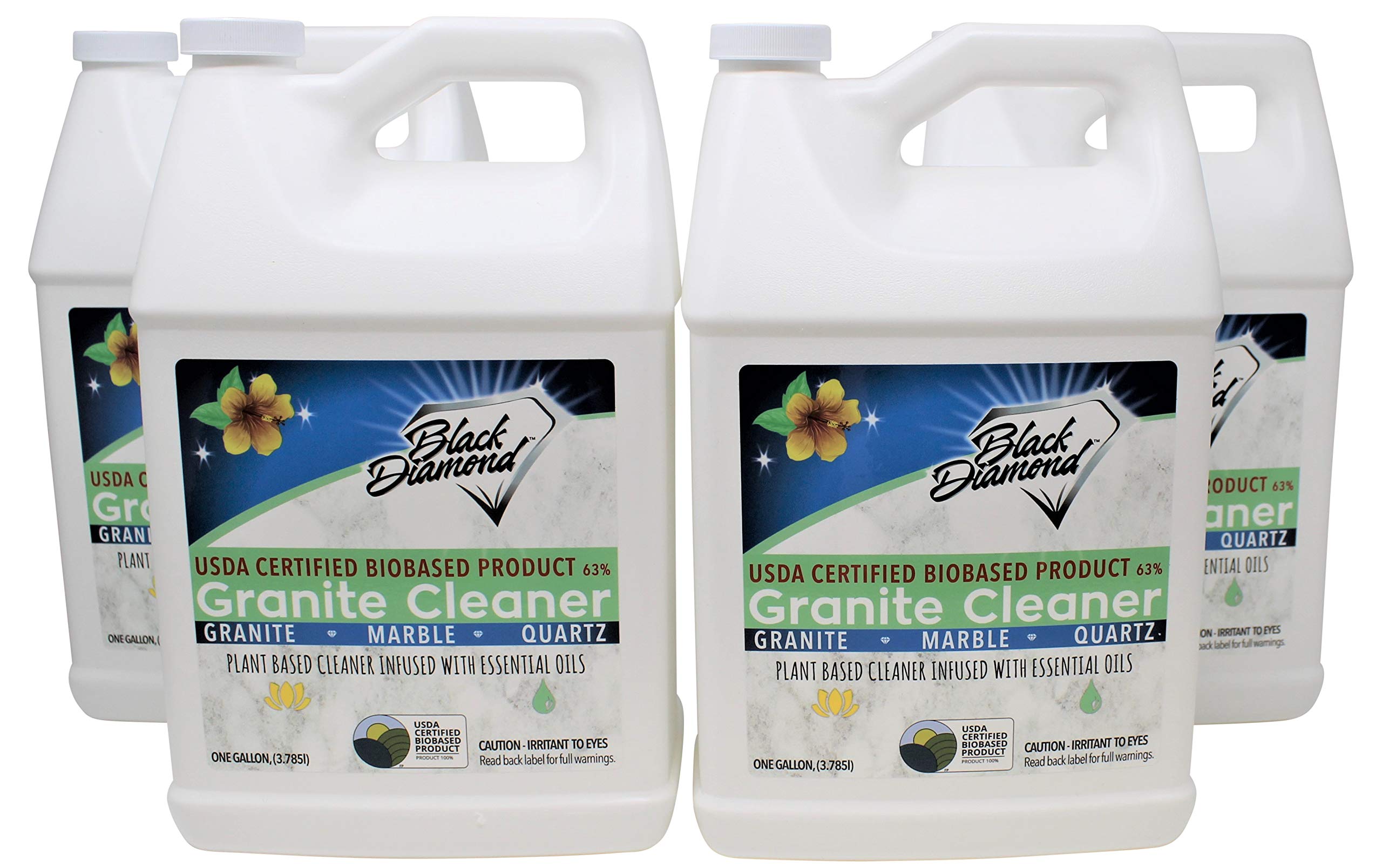 Black Diamond Stoneworks Granite Counter Cleaner: Natural Stone, Marble, Travertine, Tile, Quartz, Concrete Countertops & Antiques 4 Gallons