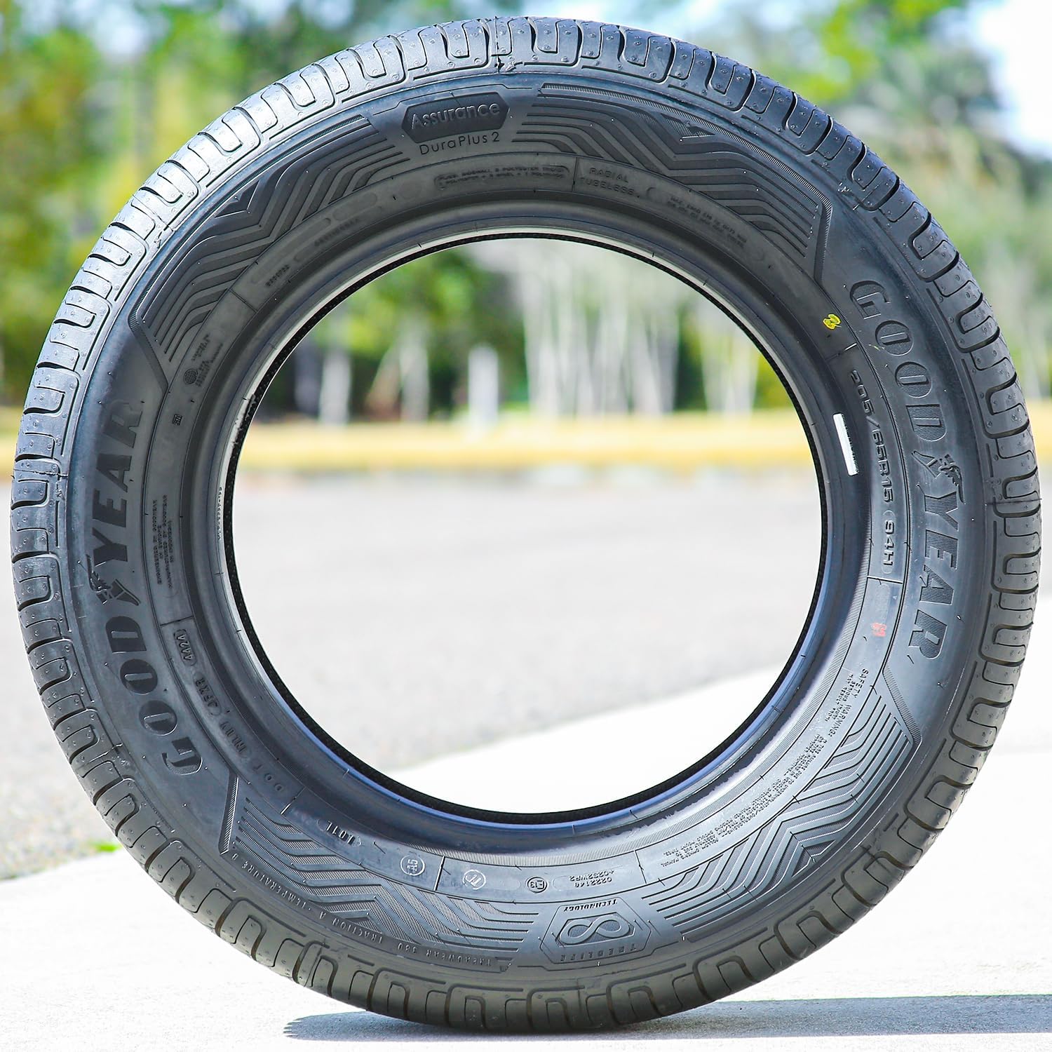 Goodyear Assurance Duraplus 2 Summer Touring Radial Tire-205/65R15 205/65/15 205/65-15 94H Load Range SL 4-Ply BSW Black Side Wall