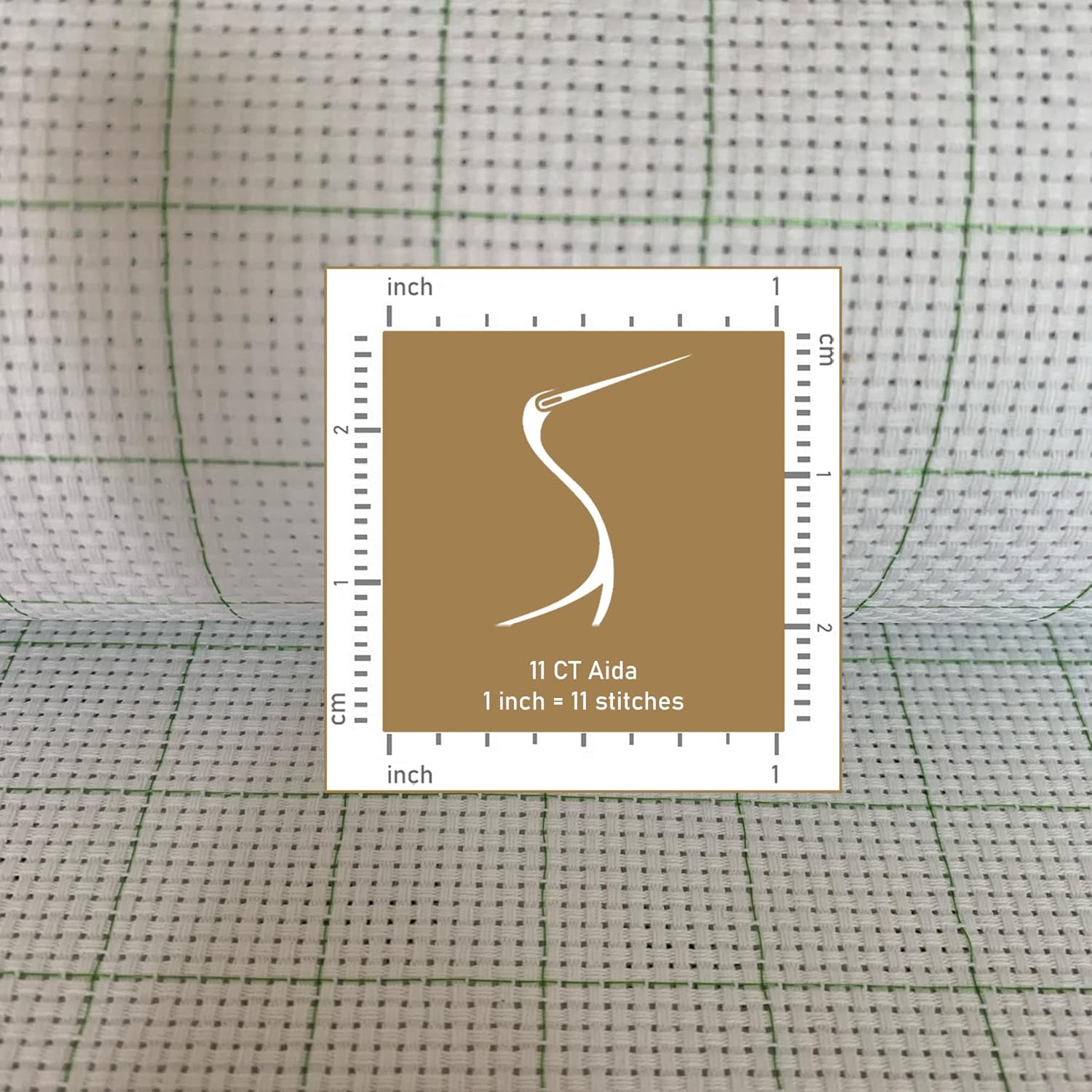 11 Count Magic Grid Aida Easy Count Thread Grid Counted Cross Stitch Fabric, White, 59" W x 39" L