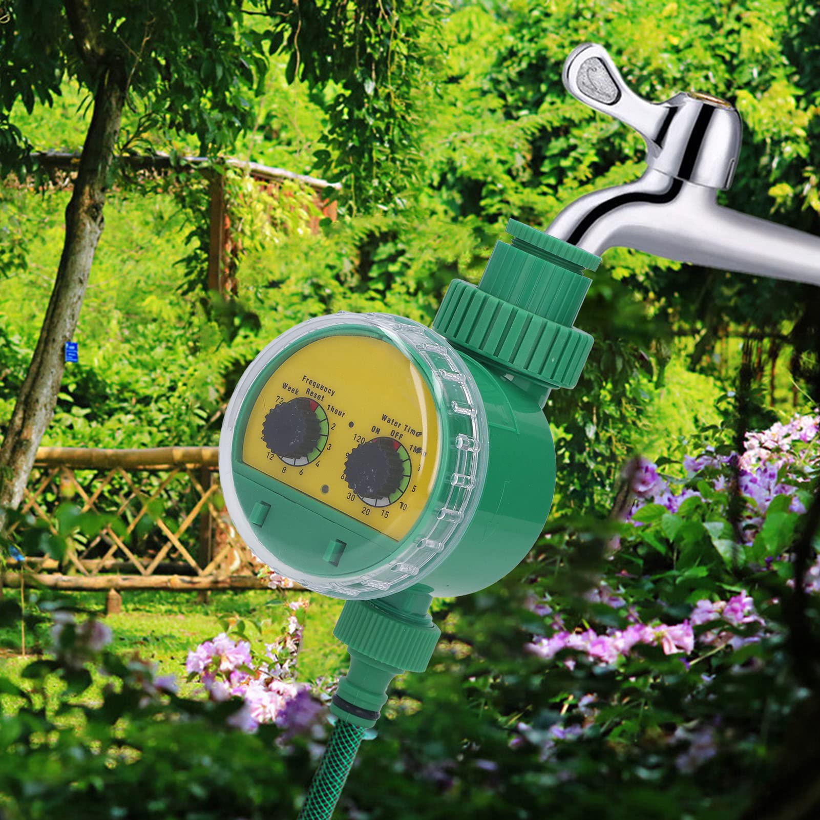 FLEXMAN Irrigation Water Timer, G3/4in Thread Automatic Irrigation Controller Electronic Smart Mechanical Watering Hose Timer for Courtyards, Balconies, Family Green Wall
