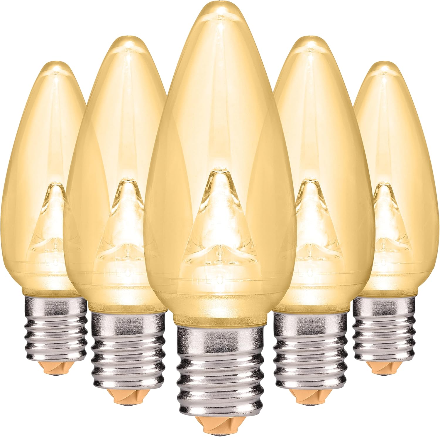 HLO Lighting Smooth C9 Christmas Lights | Sun Warm White LED Bulbs for Indoor & Outdoor Christmas Decor | Set of 500