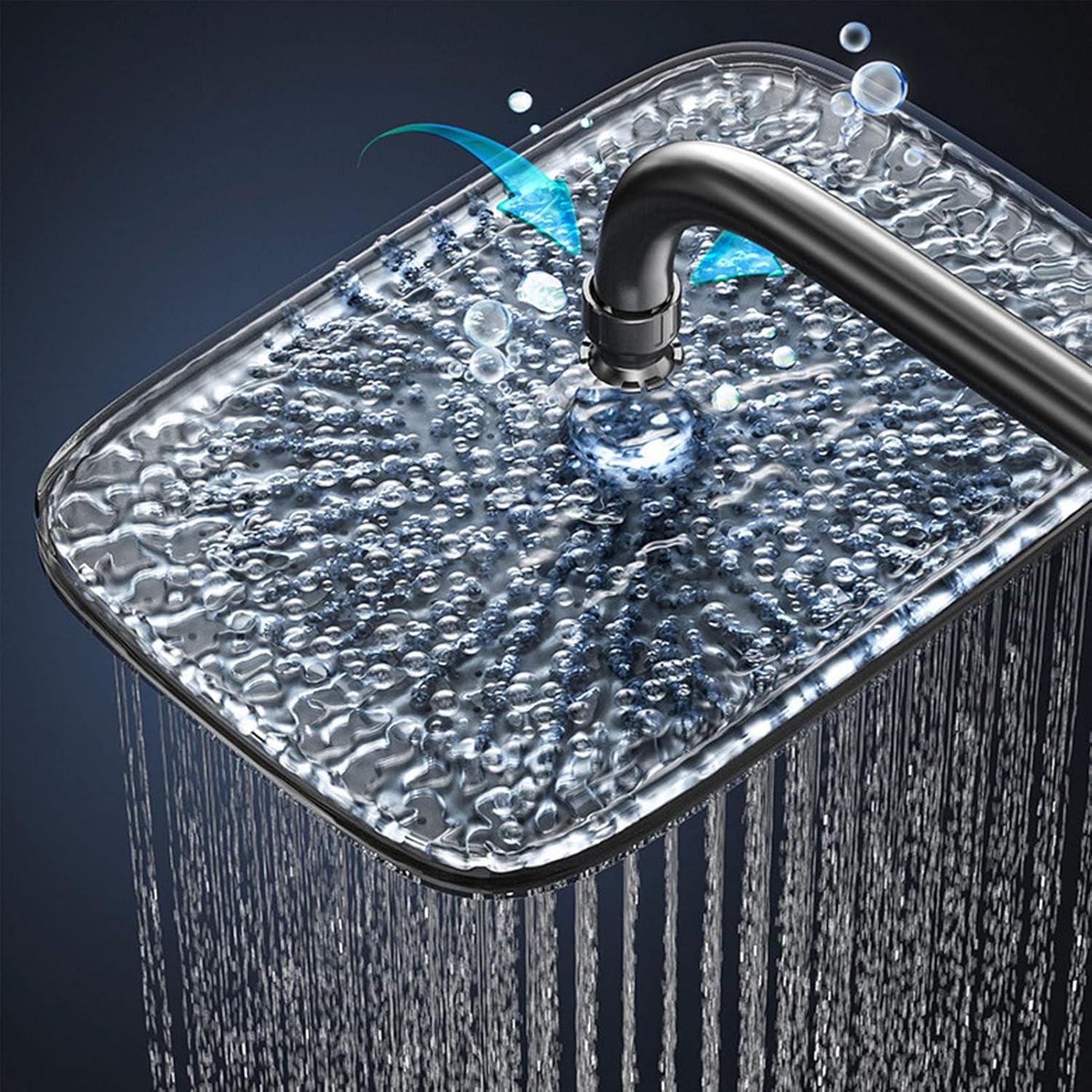 Thermostatic Shower Suit Piano Key, Exposed Shower Faucet Set 4 Functions, Temperature Display Bathtub Shower Faucet Modern, Waterfall Tub Spout, Bidet Sprayer,Gun Grey