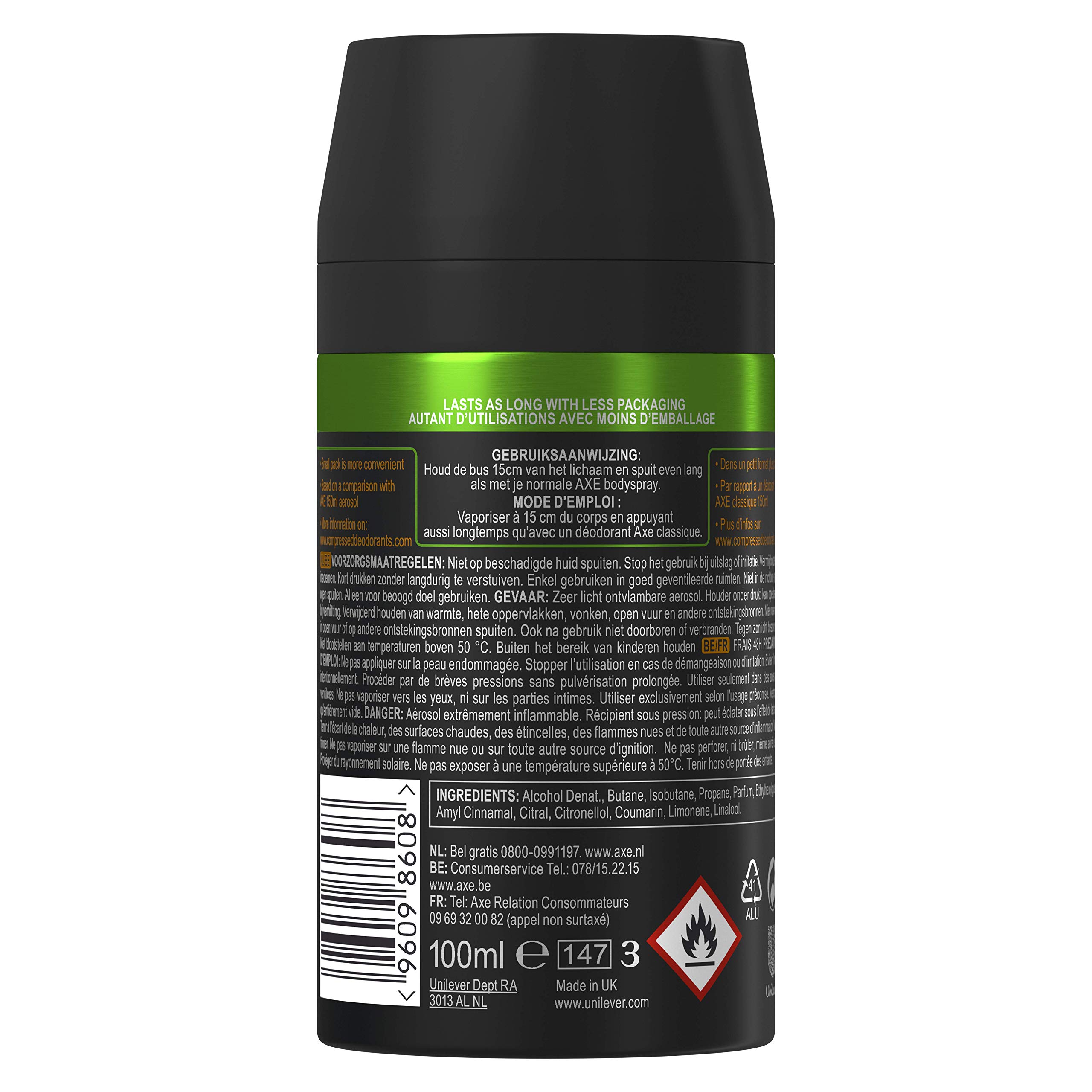 Axe Provocation - Desodorante para hombre, espray comprimido de 100 ml, juego de 2 unidades