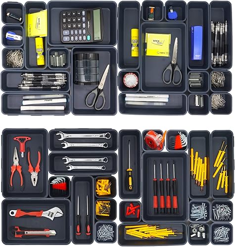 54 bandejas organizadoras de cajones de herramientas, separadores de cajones entrelazados para almacenamiento y organización, adecuadas para caja de