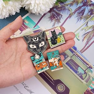 Ornaland 7 Piece Cute Enamel Lapel Pin Set - Musical Notes & Instruments Brooches For Jackets, Bags