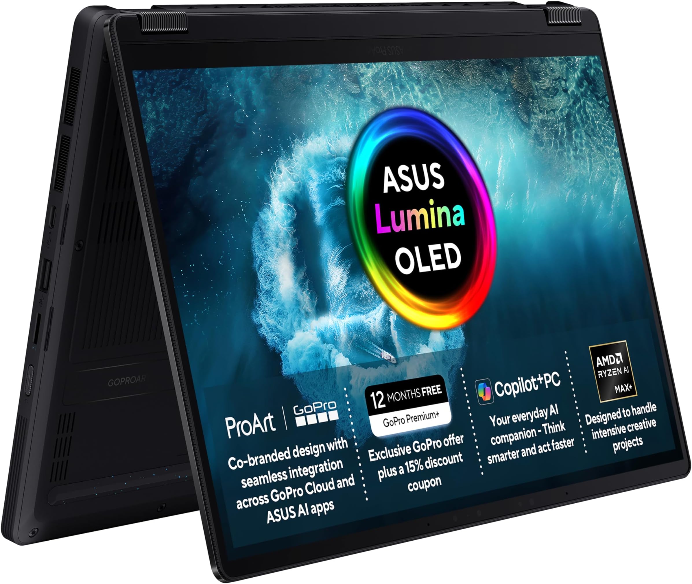 ASUS ProArt GoPro Edition PX13 HN7306EAC CoPilot+ PC Laptop | 13.3" 3K (2880x1800) OLED Screen | AMD Ryzen AI Max+ 395 | 128GB RAM | 2TB PCIe SSD | Windows 11