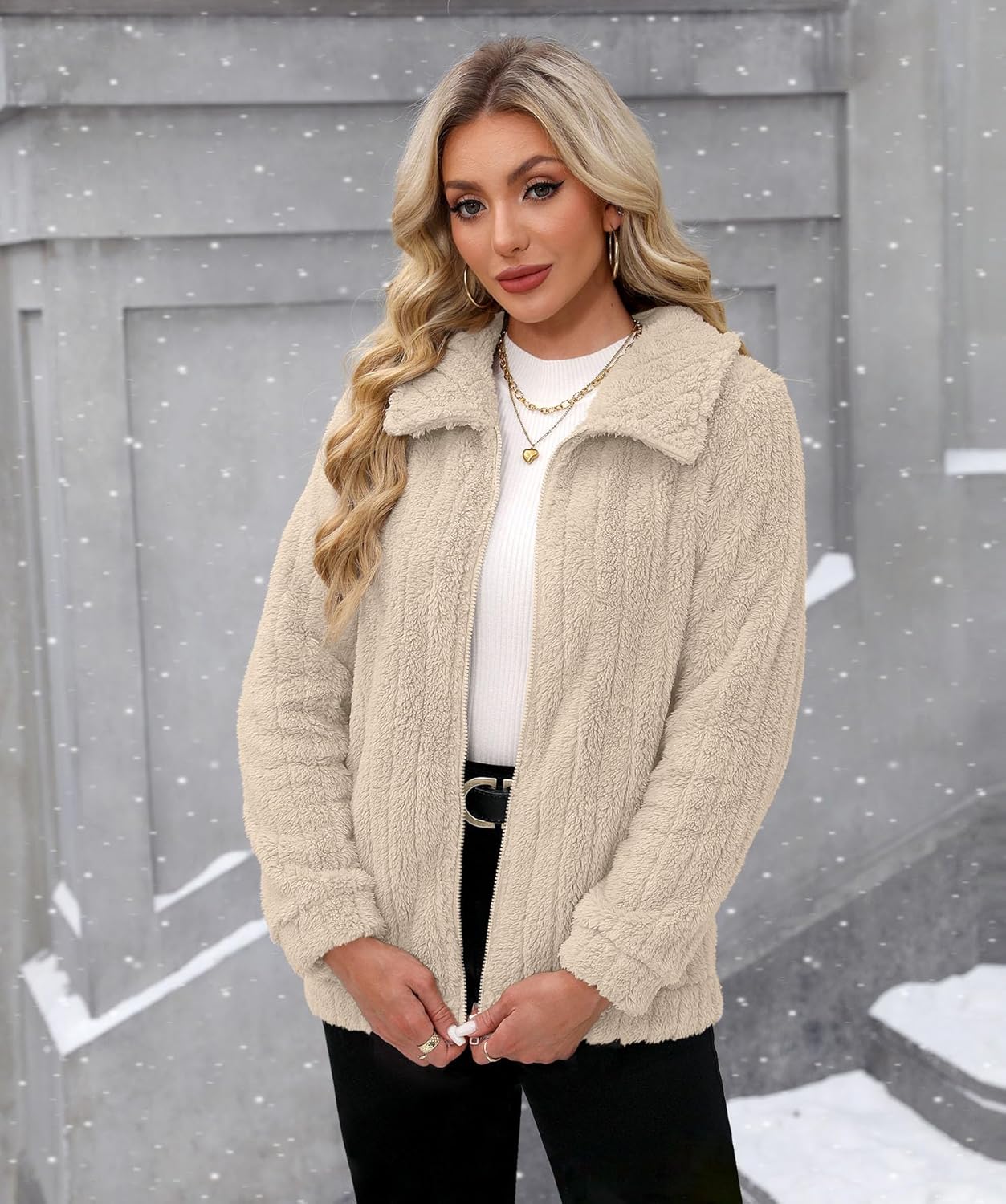 For G and PL Women's Long Sleeve Full Zip Soft Warm Fleece Jacket - Image 2