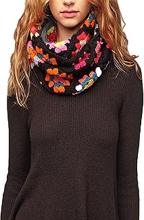 سكارف جميل ناعم للبنات - ملون - صناعة يدوية 100% - يلف حول الرقبة مرتين مغلق