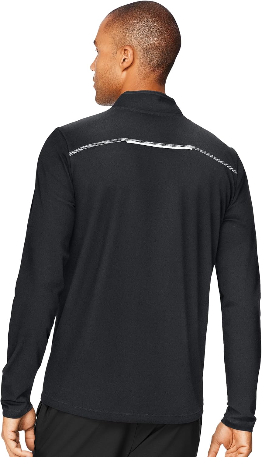 Hanes Sport Men's Performance Quarter-Zip Sweatshirt, Men's Pullover Sweatshirts, Men's Sweaters, Athletic Shirt Large Stealth
