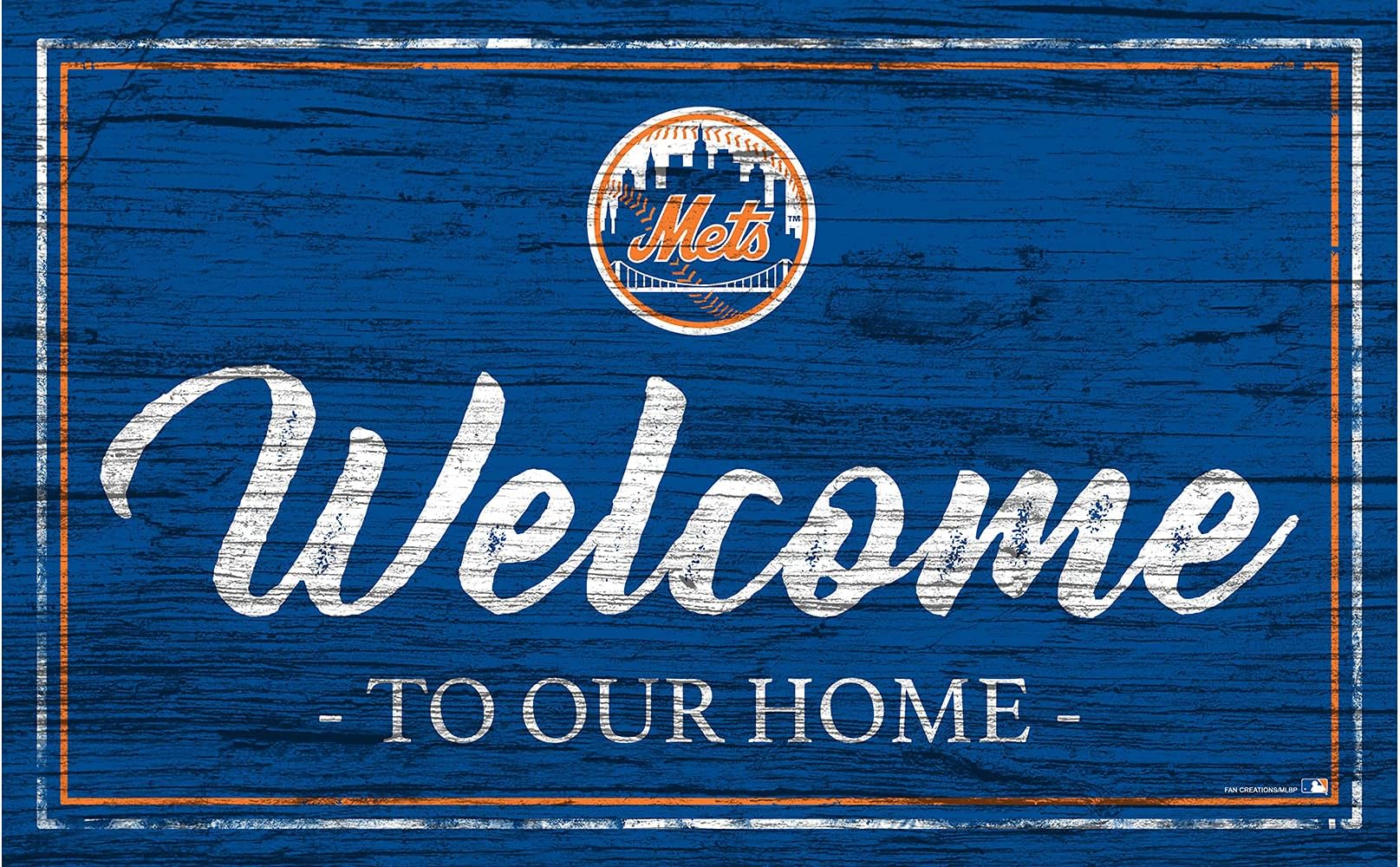 Fan Creations New York Mets Welcome to Our Home 6x12 Sign