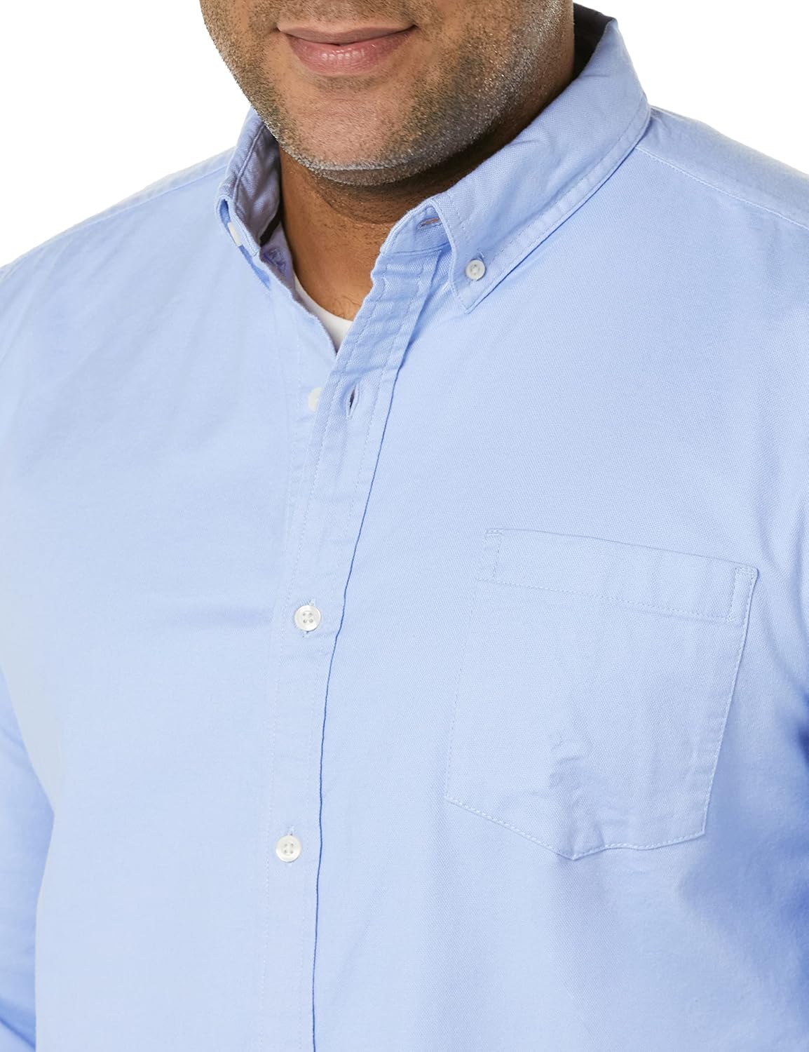 Amazon Essentials Men's Long Sleeve Shirt - Regular-Fit, Pocket Stretch Oxford (Available in Big & Tall) - Image 5