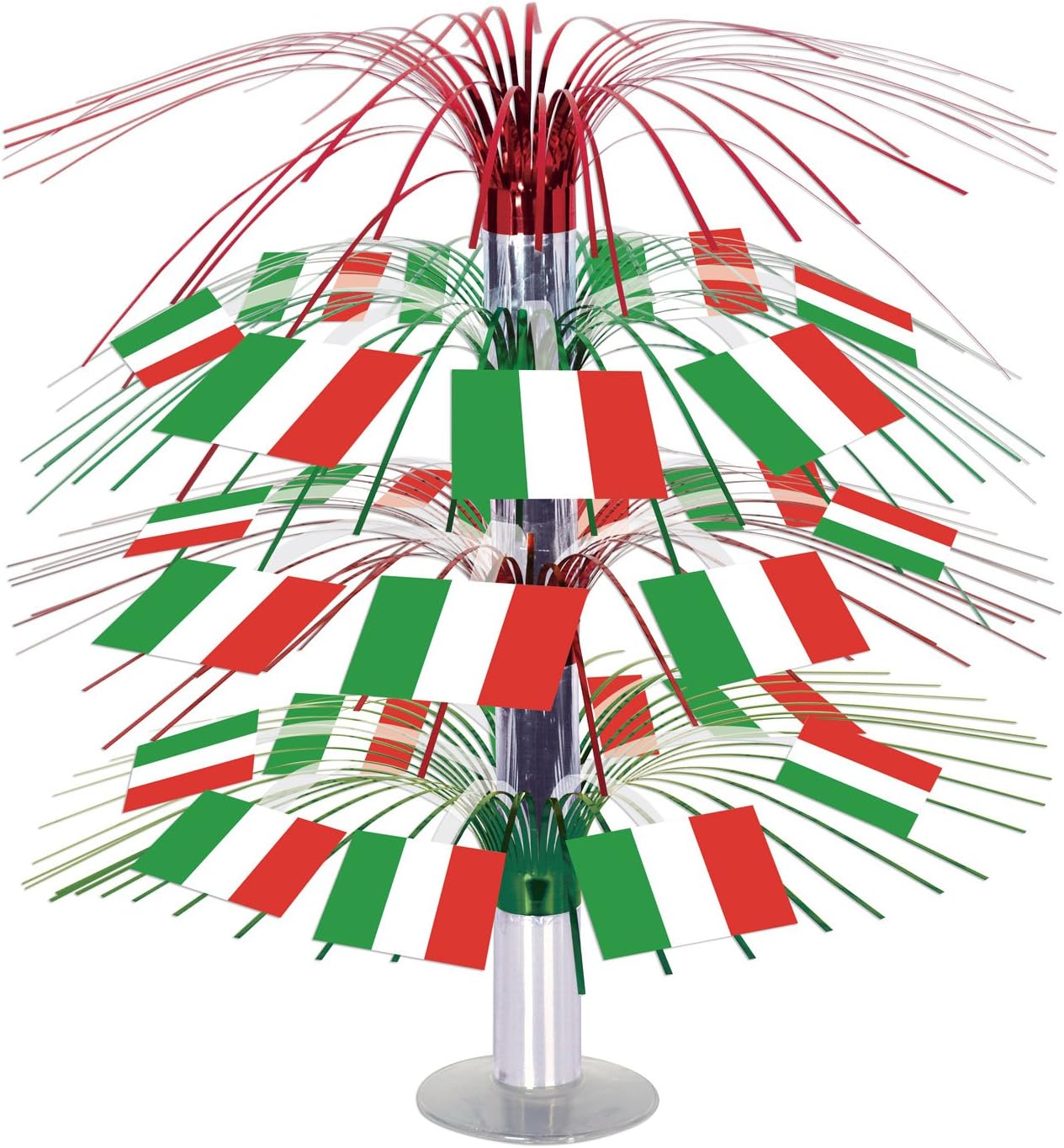 Beistle Party Decoration 18" Italian Flag Cascade Centerpiece (1/Pkg) - 6 Pack