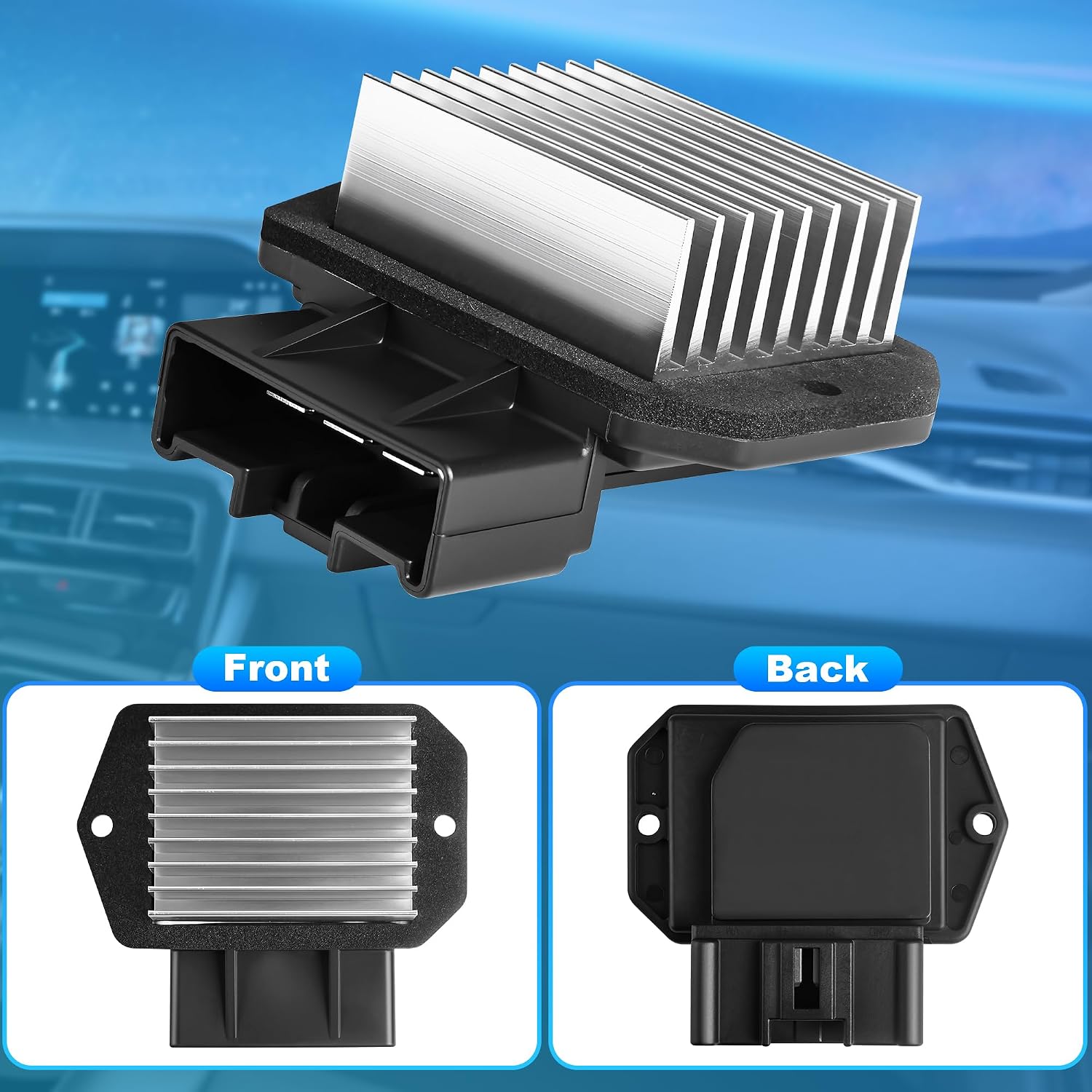 FAERSI HVAC Blower Motor Resistor Replacement for 2011-2018 Dodge Ram 1500 2500 3500 Pickup, Chrysler Lexus ES Toyota 4runner Camry Replaces 68048901AA 8716548010 25770670 HVAC Fan Resistor