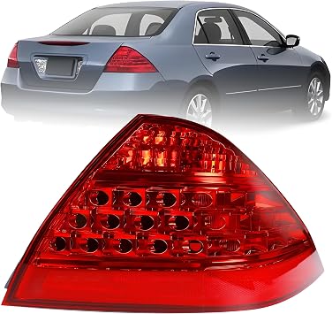 Tail Light Assembly Compatible With 2006-2007 Honda Accord Sedan Replacement for HO2819130 33501-SDA-A32 Taillight Rear Lamp