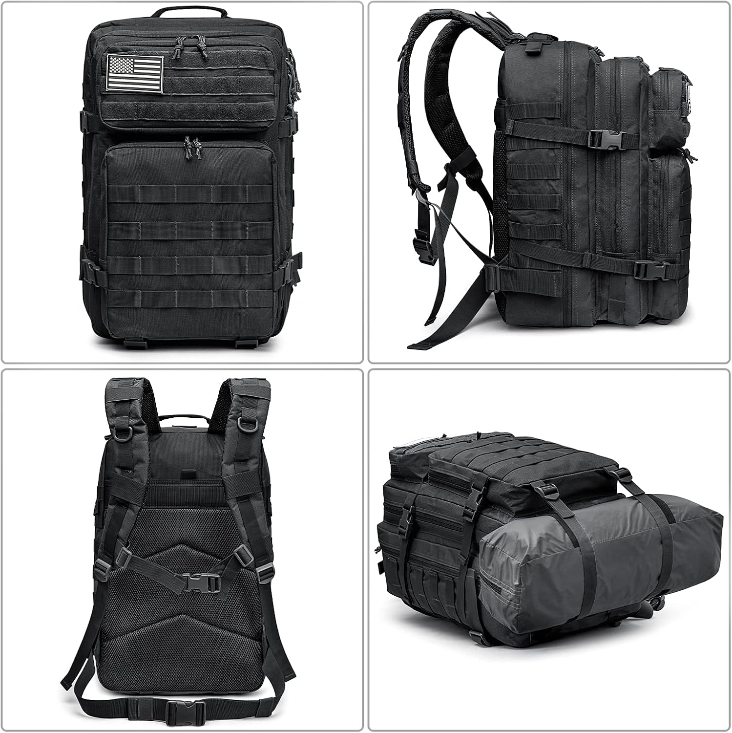 G4Free 40L Military Tactical Backpack 3 Day Assault Survival Molle Pack Bug Out Bag Fishing Backpack Rucksack : Sports & Outdoors