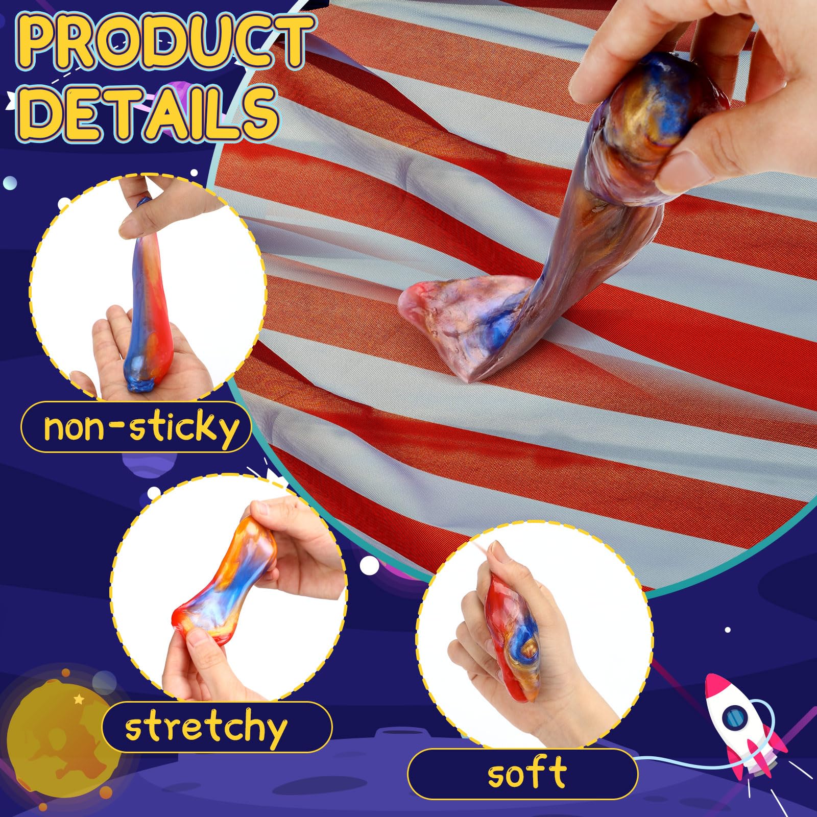 24 Set 2025 End of The School Year Gift for Student Graduation Galaxy Clay Ball with Color Card Kindergarten Preschool 2025 Graduation Gift from Teacher End of The School Year Party for Children Kid - Image 3