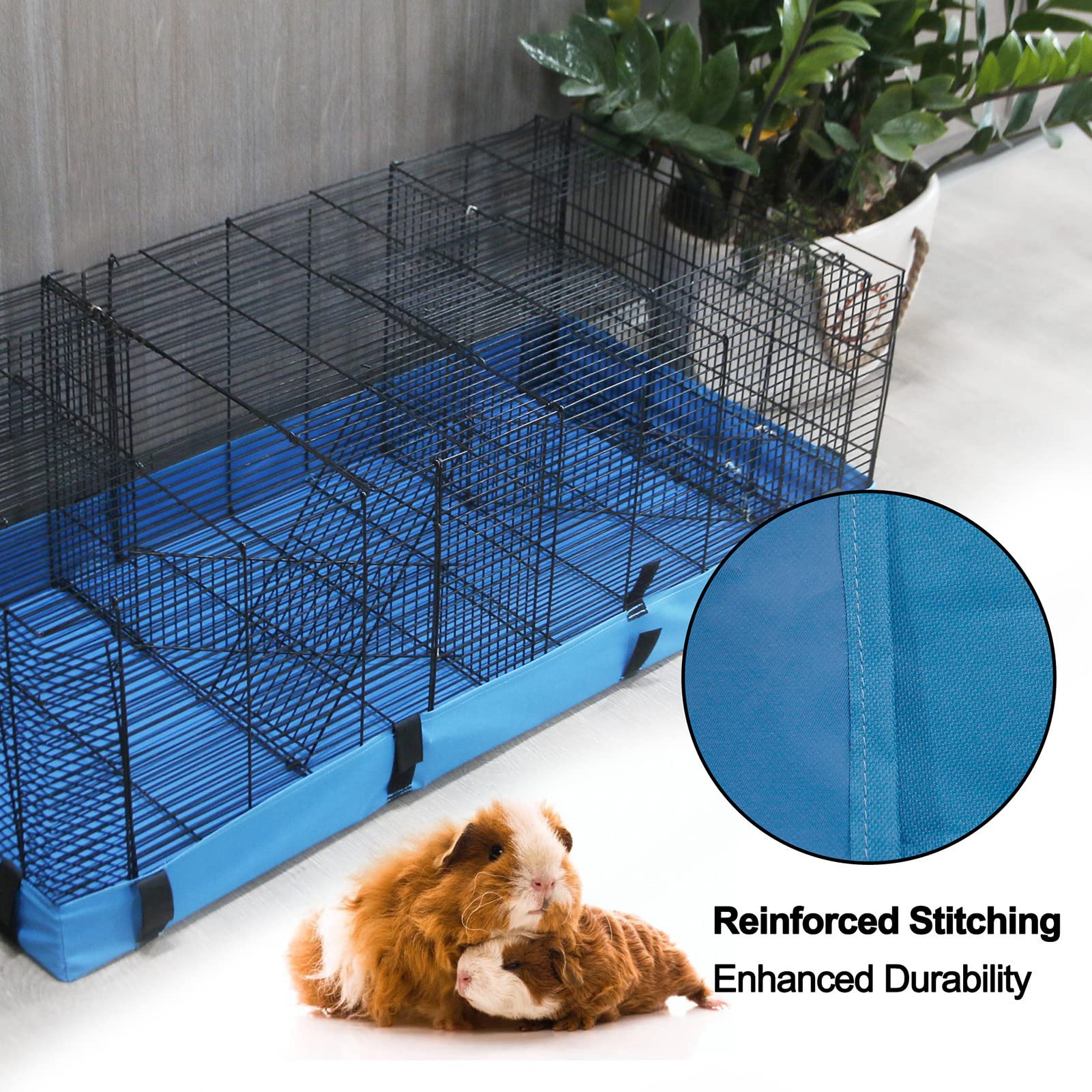 Meerschweinchen-Käfigeinlagen, Waschbar – 119,9 X 61 Cm, Super Saugfähig & Wasserdicht, 2er-Set