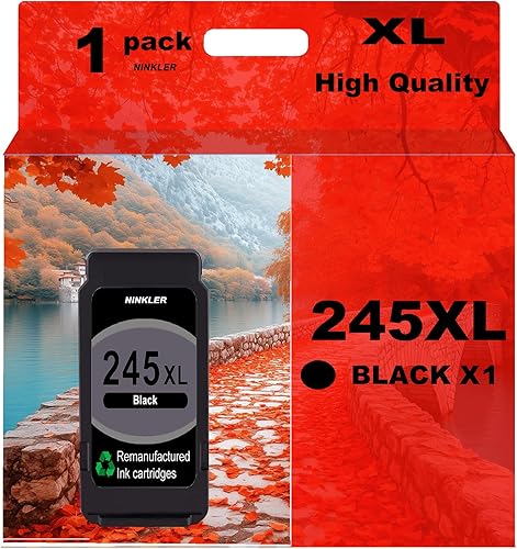 NINKLER 245XL - Cartuchos de tinta de repuesto para Canon 245XL tinta negra PG-245 compatible con impresora Pixma MX490 MX492 MG2522 MG3022 MG2520