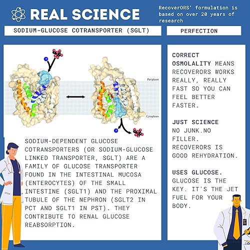 Miniatura 7 de Recuperadores Electrolitos Clínicos | Hidratación para resaca, diarrea, vómitos, diarrea para adultos | Solución de rehidratación oral ORS