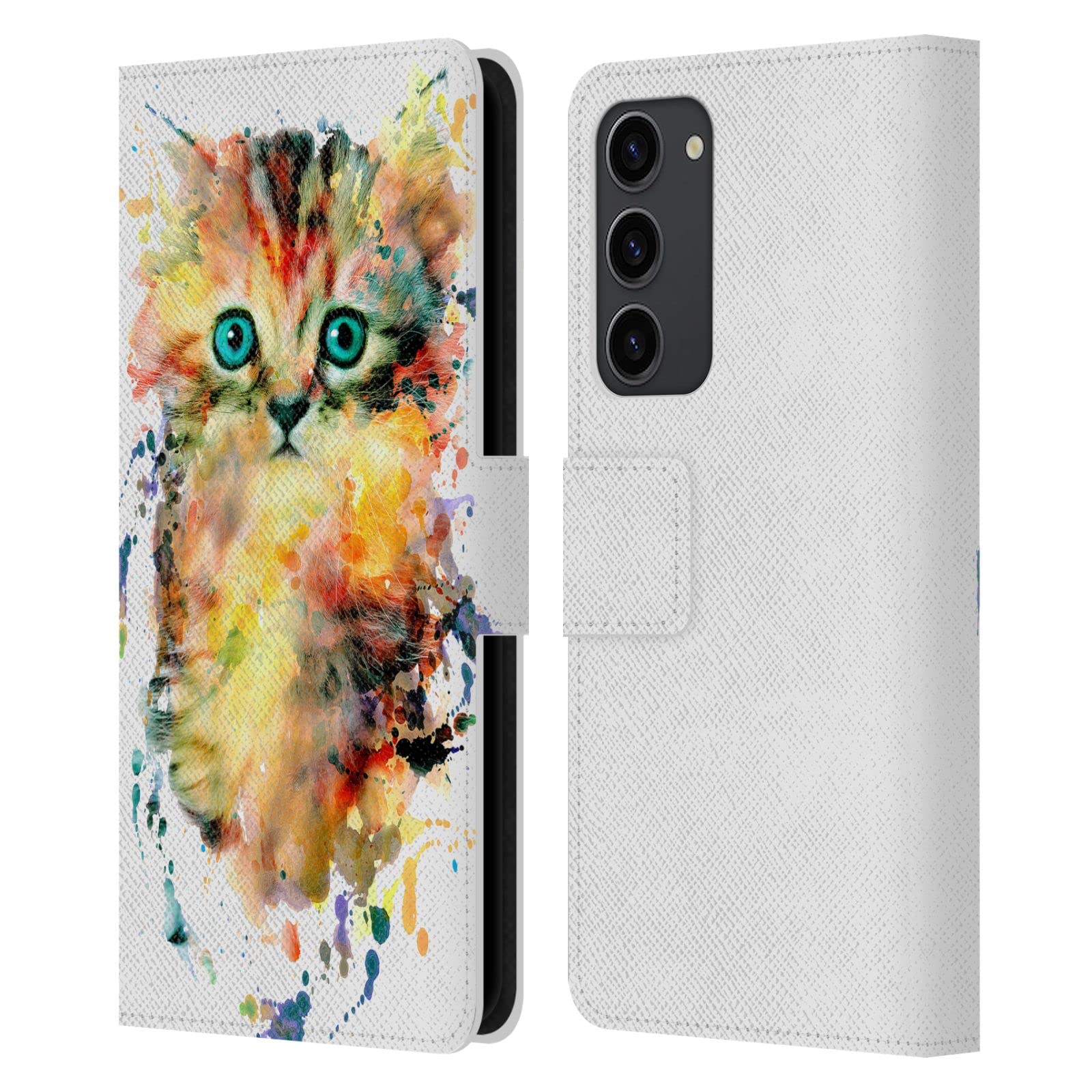 Étui portefeuille Galaxy S23 Plus Head Case Designs Chaton