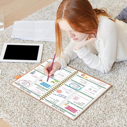 Miniatura 6 de ALLTREE - Agenda diaria sin fecha, planificador diario sin fecha, planificador diario de lista de tareas pendientes con seguimiento de comidas,